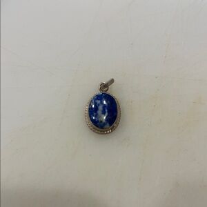 Lapis Lazuli Pendant Sterling Silver Pendant Necklace Charm - Women Jewelry